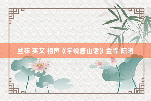 丝袜 英文 相声《学说唐山话》金霏 陈曦